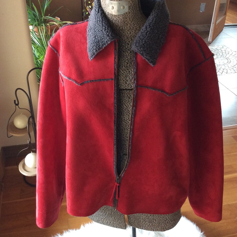 Gently used faux shearling jacket